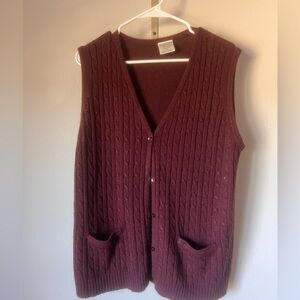 Allison Daley Maroon Sweater Vest